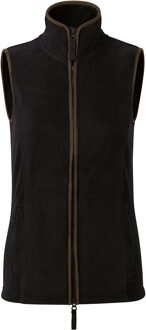 Premier Dames/dames Artisan Fleece Gilet (Zwart/Bruin) - XS