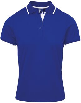Premier Dames/dames Contrast Coolchecker Poloshirt (Koninklijk/Wit) Blauw - S