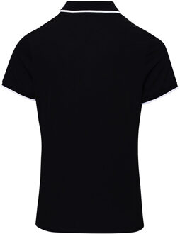 Premier Dames/dames Contrast Coolchecker Poloshirt (Zwart/Wit) - maat M