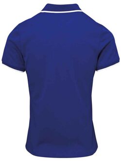 Premier Dames/Dames Coolchecker Contrast Piqué Poloshirt (Koningsblauw/Wit) - maat S Navy/blauw
