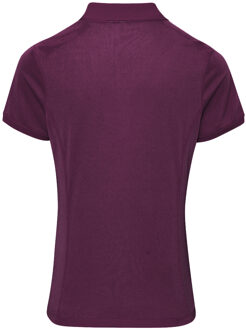 Premier Dames/dames Coolchecker korte mouw Pique Polo T-Shirt (Aubergine) Paars - 2XL