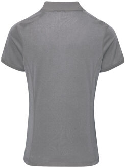 Premier Dames/dames Coolchecker korte mouw Pique Polo T-Shirt (Donkergrijs) - S