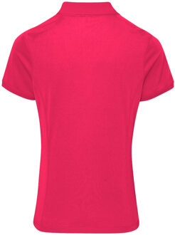Premier Dames/dames Coolchecker korte mouw Pique Polo T-Shirt (Heet Roze) - 2XL