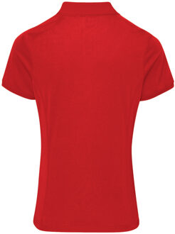 Premier Dames/dames Coolchecker korte mouw Pique Polo T-Shirt (Rood) - maat XL