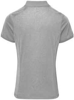 Premier Dames/dames Coolchecker korte mouw Pique Polo T-Shirt (Zilver) - S