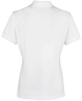 Premier Dames/Dames Coolchecker Piqué Poloshirt (Wit) - EU 42 / UK 14