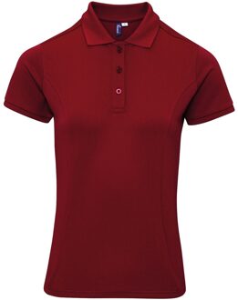 Premier Dames/dames Coolchecker Plus Piqu Polo met CoolPlus (Bourgondië) Bourgogne - L