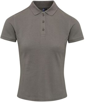 Premier Dames/dames Coolchecker Plus Piqu Polo met CoolPlus (Donkergrijs) - XS