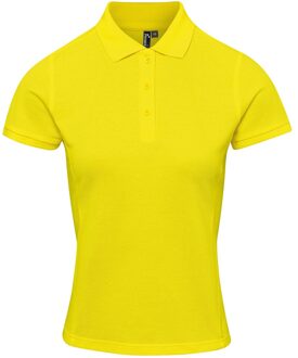 Premier Dames/dames Coolchecker Plus Piqu Polo met CoolPlus (Geel) - L