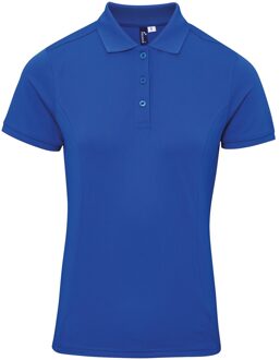 Premier Dames/dames Coolchecker Plus Piqu Polo met CoolPlus (Koninklijk) Blauw