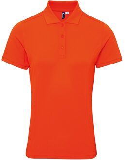 Premier Dames/dames Coolchecker Plus Piqu Polo met CoolPlus (Oranje)