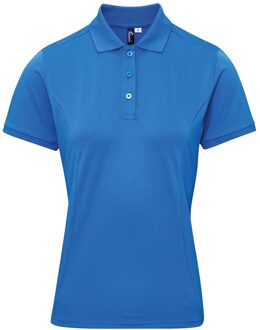 Premier Dames/dames Coolchecker Plus Piqu Polo met CoolPlus (Saffier) - XL