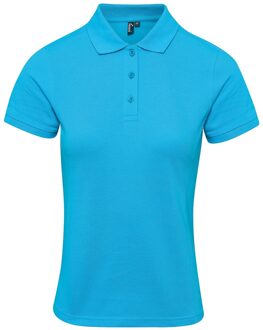 Premier Dames/dames Coolchecker Plus Piqu Polo met CoolPlus (Turquoise) - 2XL