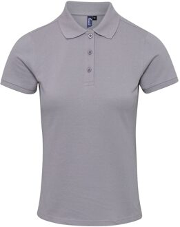 Premier Dames/dames Coolchecker Plus Piqu Polo met CoolPlus (Zilver) - S