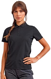 Premier Dames/Dames Duurzaam Poloshirt (Zwart) - M