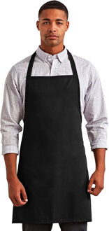 Premier Dames/Dames Essentieel Slabbetje Schort / Horeca Werkkleding (Pakket van 2) (Zwart) - One Size