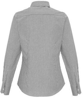 Premier Dames/Dames Gestreept Oxford Formeel Overhemd Met Lange Mouwen (Wit/Grijs) - 2XL