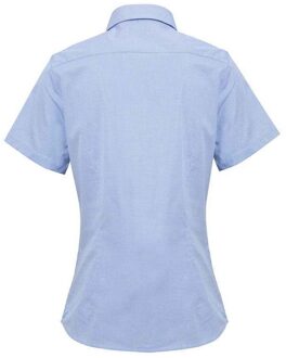 Premier Dames/Dames Gingham overhemd met korte mouwen (Lichtblauw/Wit) Blauw en wit - EU 38 / UK 10