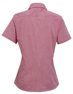 Premier Dames/Dames Gingham overhemd met korte mouwen (Rood/Wit) - EU 48 / UK 20