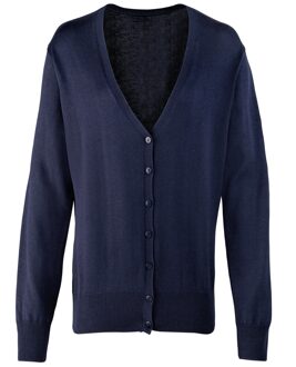 Premier Dames/Dames Katoen Acryl V Hals Vest (Marine) Navy - EU 44 / UK 16