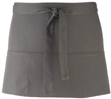 Premier Dames/Dames Kleuren 3 Zakschort / Werkkleding (Pakket van 2) (Donkergrijs) - One Size