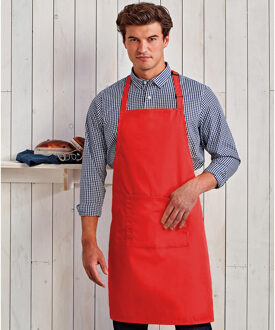 Premier Dames/Dames Kleuren Bipschort Met Zak / Werkkleding (Aardbeienrood) - One Size