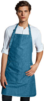 Premier Dames/Dames Kleuren Bipschort Met Zak / Werkkleding (Blauwe Denim) Middelblauw - One Size