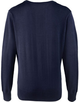 Premier Dames/dames knoop door V-hals gebreid vest met lange mouwen (Marine) - maat EU 38 / UK 10 Navy