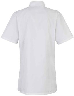 Premier Dames/Dames koksmantel met korte mouwen (Wit)