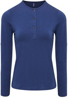 Premier Dames/dames Long John Roll Mouwen Tee (Indigo) Paars - XL