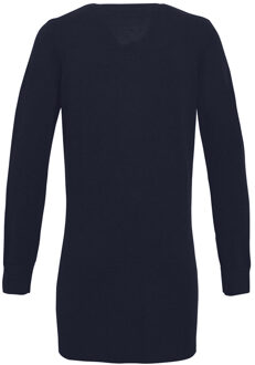 Premier Dames/Dames Longline V Hals Gebreid Vest (Marine) - maat EU 38 / UK 10 Navy
