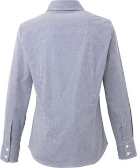 Premier Dames/dames Microcheck Shirt met lange mouwen (Marine / Wit) - maat Navy