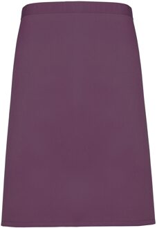 Premier Dames/Dames Mid-Length Apron (Pakket van 2) (Aubergine) Paars