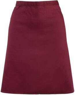 Premier Dames/Dames Mid-Length Apron (Pakket van 2) (Bourgondië) Bourgogne