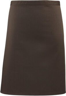 Premier Dames/Dames Mid-Length Apron (Pakket van 2) (Bruin) - One Size