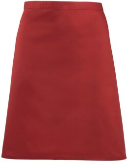Premier Dames/Dames Mid-Length Apron (Pakket van 2) (Rood) - One Size