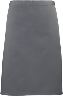 Premier Dames/Dames Mid-Length Apron (Pakket van 2) (Staal) Grijs