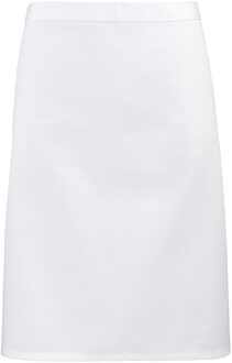 Premier Dames/Dames Mid-Length Apron (Pakket van 2) (Wit) - One Size