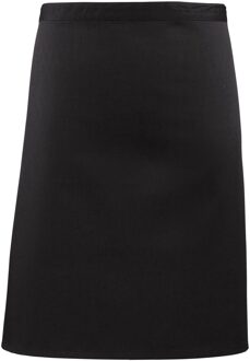 Premier Dames/Dames Mid-Length Apron (Pakket van 2) (Zwart)