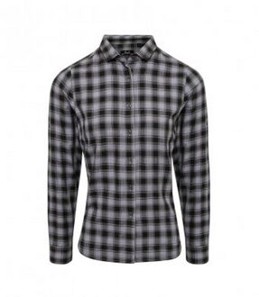 Premier Dames/dames Mulligan Check shirt met lange mouwen (Staal/Zwart) Blauw/Donkergrijs - XL