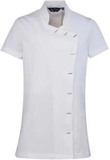 Premier Dames/Dames Orchidee tuniek met korte mouwen (Wit) - maat