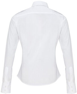 Premier Dames/dames Pilootshirt met lange mouwen (Wit)