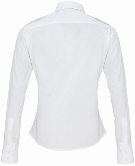 Premier Dames/Dames pilotenhemd met lange mouwen (Wit) - maat