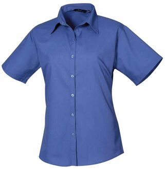 Premier Dames/Dames Popeline Blouse met Korte Mouwen (Koningsblauw) - EU 46 / UK 18