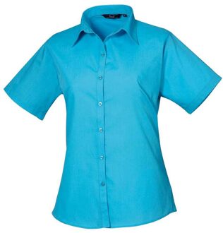 Premier Dames/Dames Popeline Blouse met Korte Mouwen (Turquoise) - EU 54 /UK 26