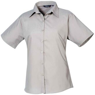 Premier Dames/Dames Popeline Blouse met Korte Mouwen (Zilver) - EU 38 / UK 10