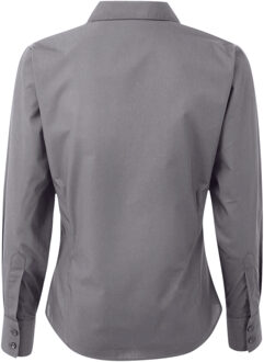 Premier Dames/Dames Popeline Blouse met Lange Mouwen (Donkergrijs) - EU 50 / UK 22