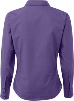 Premier Dames/Dames Popeline Blouse met Lange Mouwen (Paars) - EU 54 /UK 26