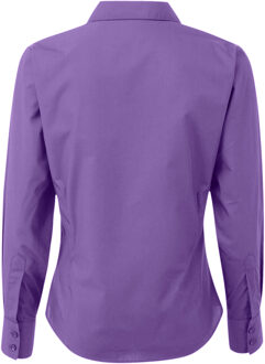 Premier Dames/Dames Popeline Blouse met Lange Mouwen (Rijke Violet) - EU 50 / UK 22