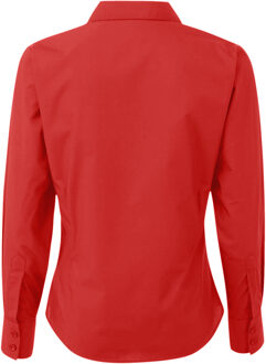 Premier Dames/Dames Popeline Blouse met Lange Mouwen (Rood) - EU 34 / UK 6